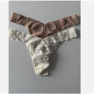 NEW Hanky Panky Daily Lace Original Rise Thong Set of 2 Size One X